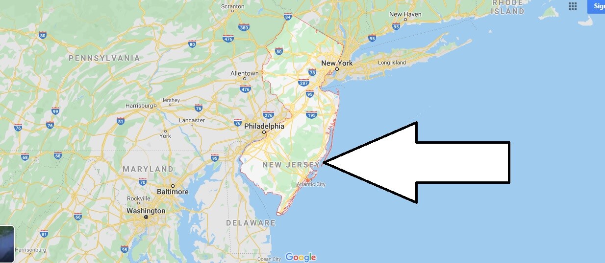 New Jersey on Map