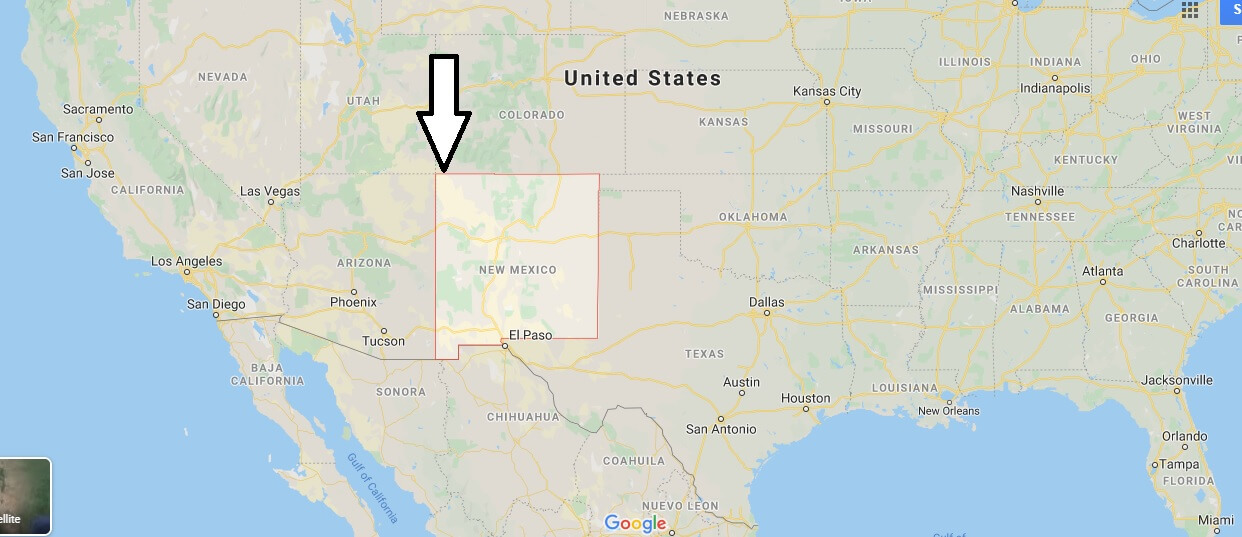 New Mexico on Map