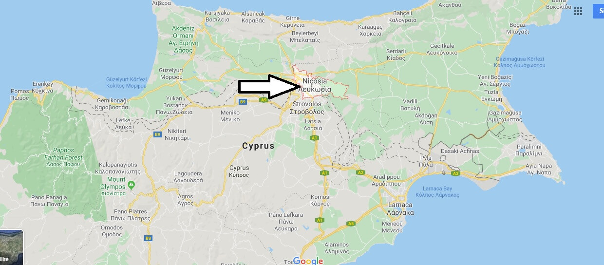 Nicosia on Map