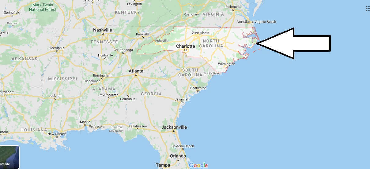 North Carolina on Map