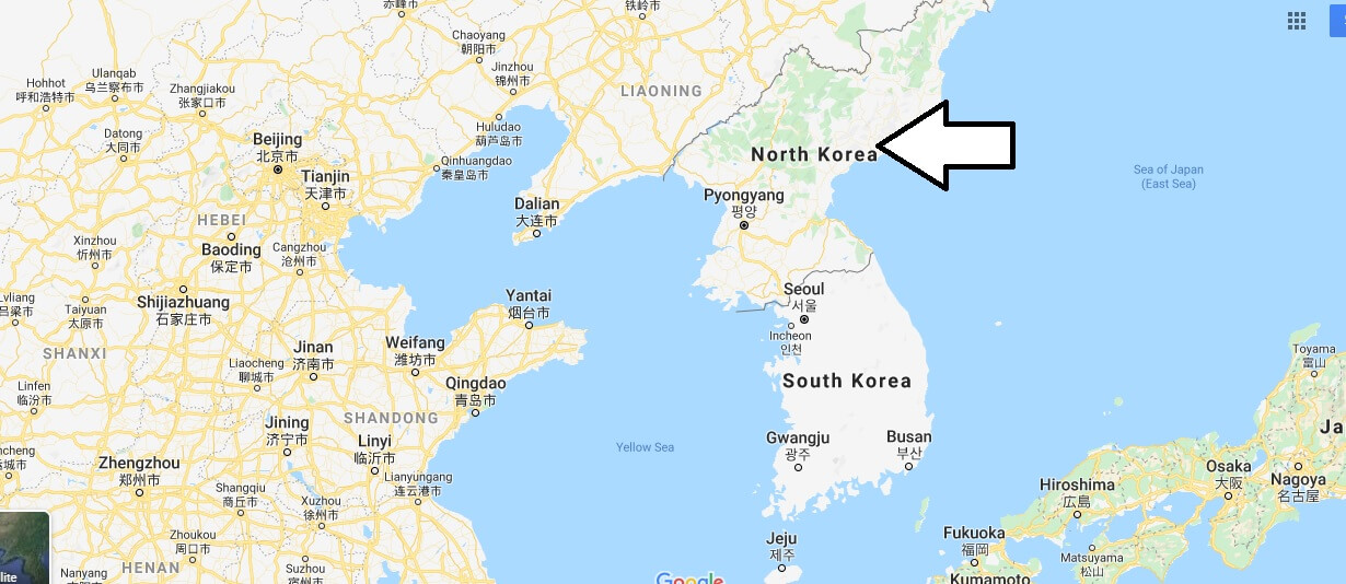 North Korea on Map