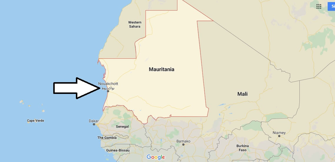 Nouakchott on Map