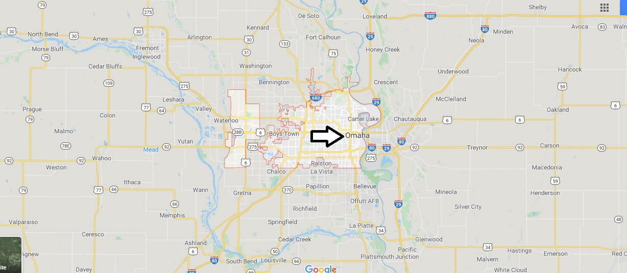 Omaha on Map