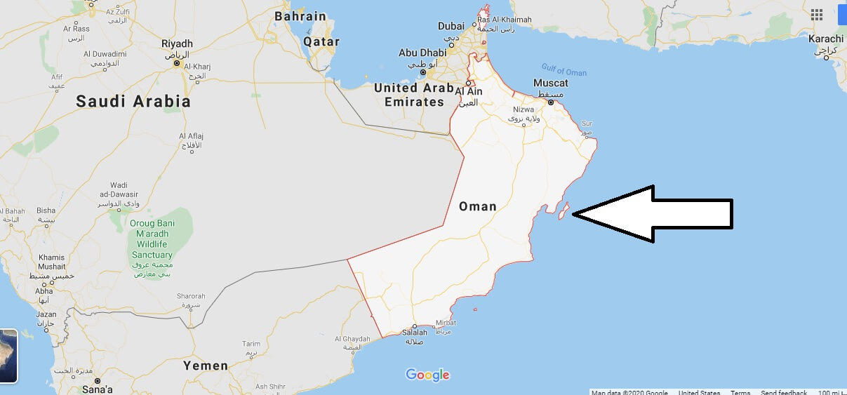 Oman on Map