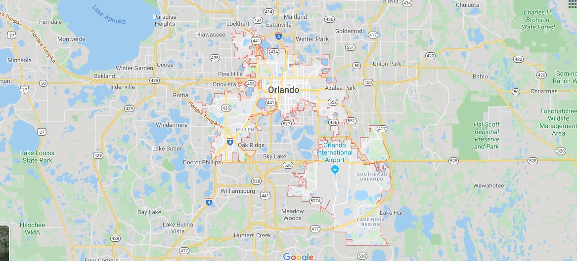Orlando on Map