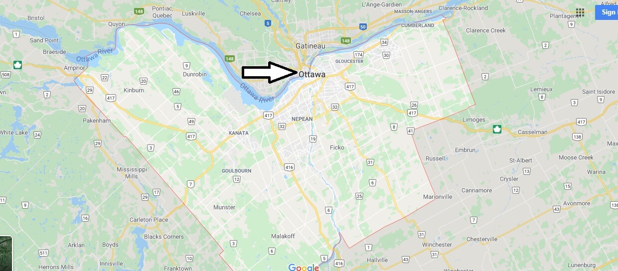 Ottawa on Map