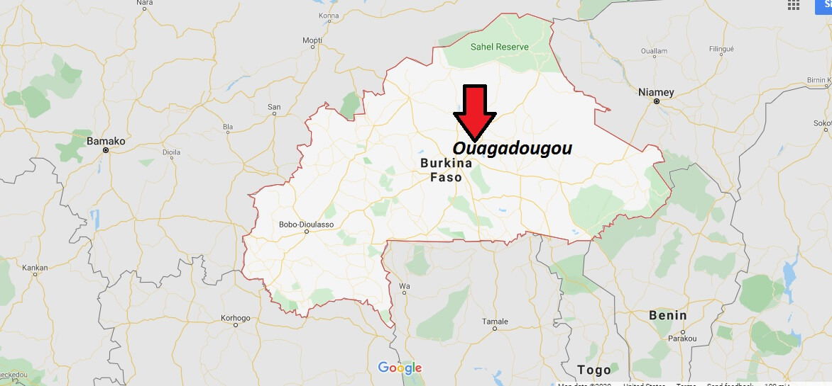 Ouagadougou on Map