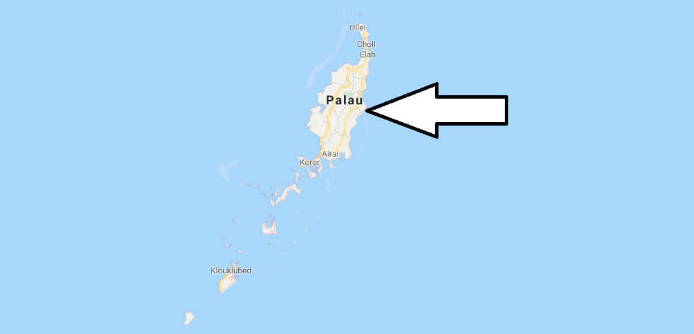 Palau on Map