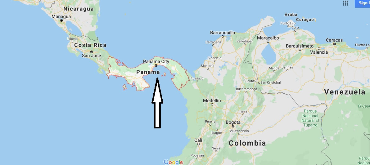 Panama on Map