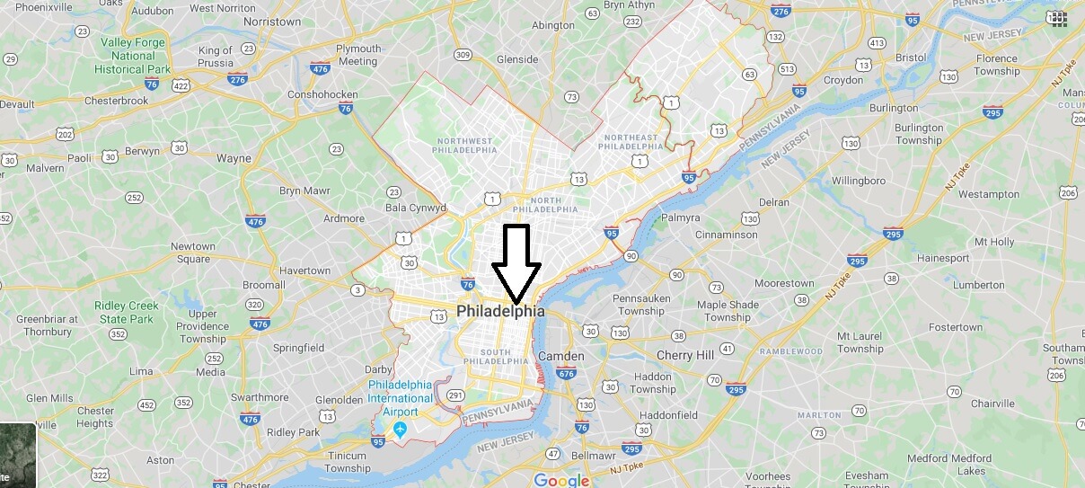 Philadelphia on Map