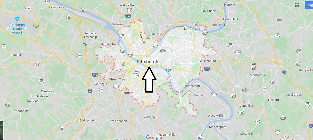 Pittsburgh on Map