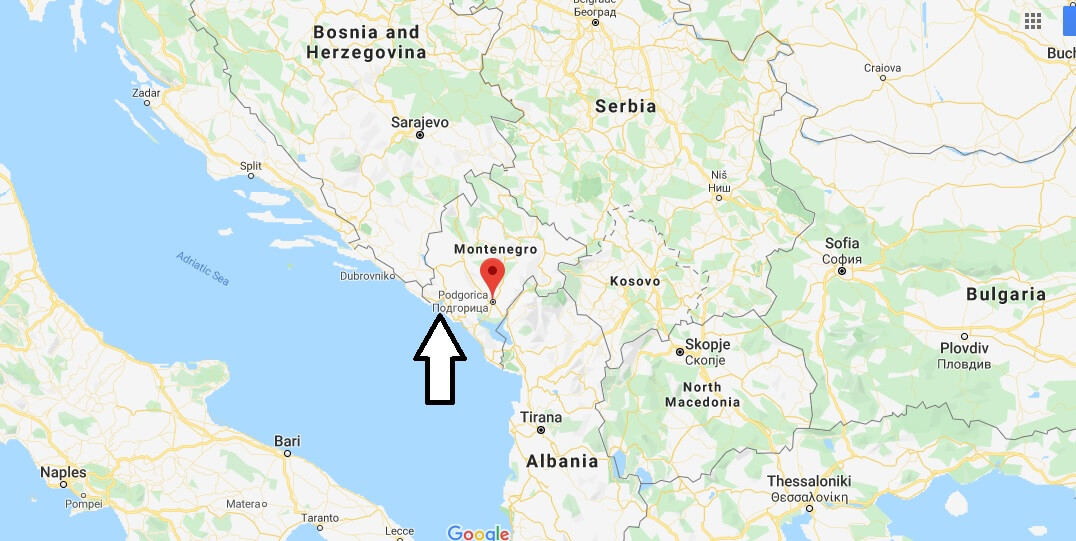 Podgorica on Map