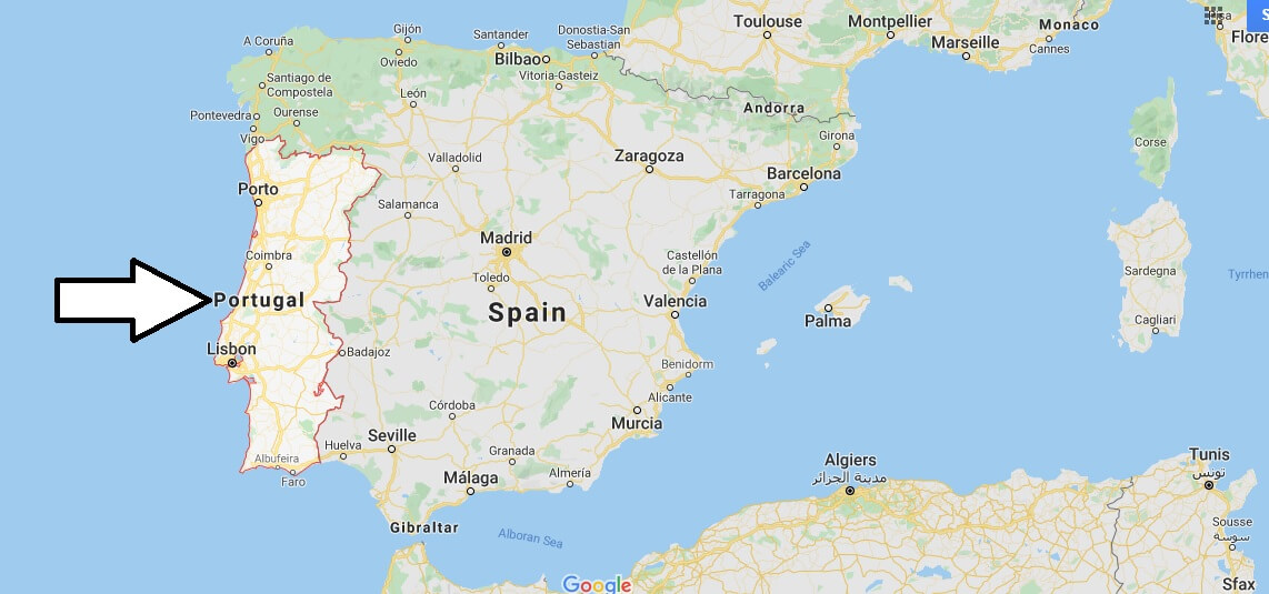 Portugal on Map