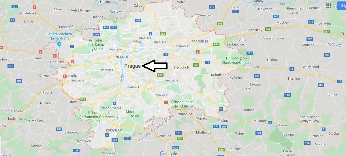 Prague on Map