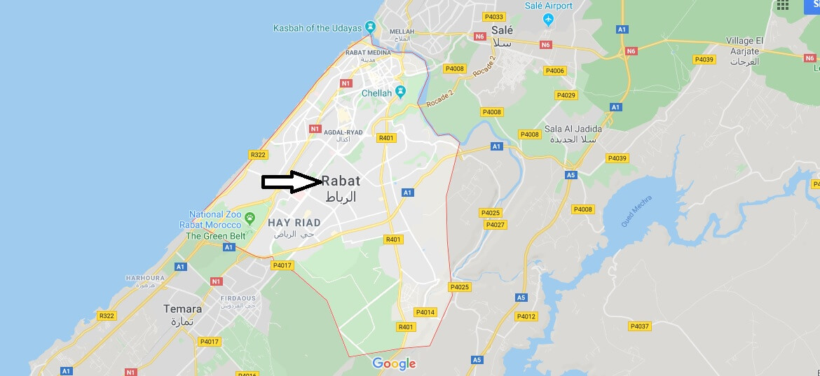 Rabat on Map