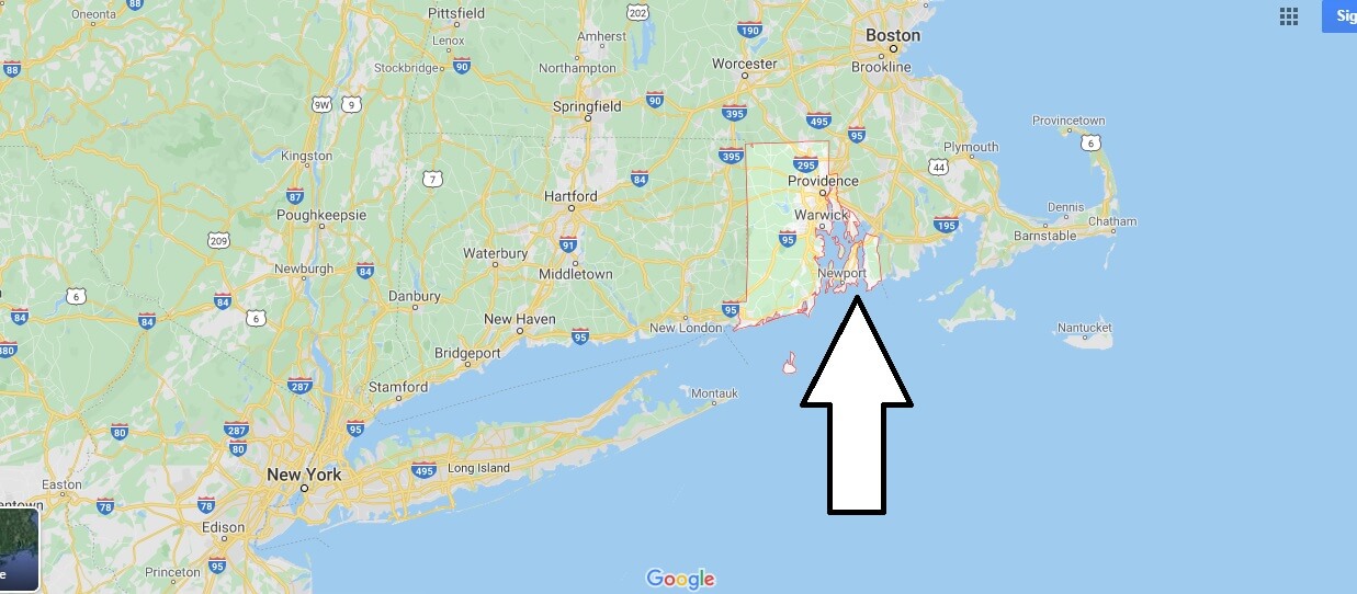 Rhode Island on Map