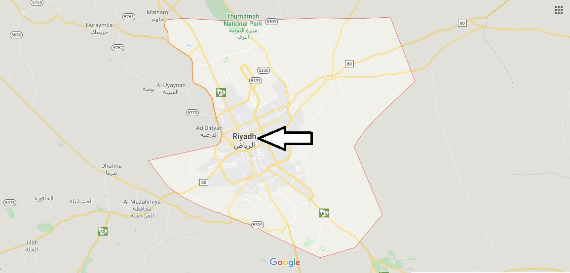 Riyadh on Map