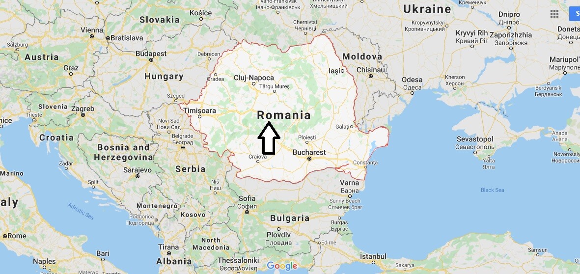 Romania on Map