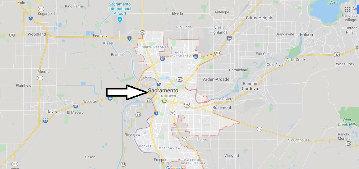 Sacramento on Map