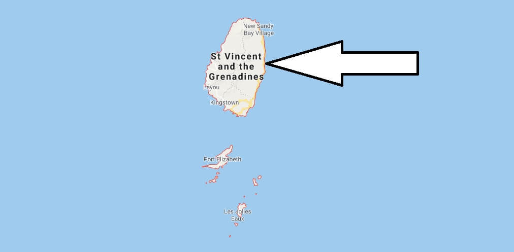 Saint Vincent and the Grenadines on Map