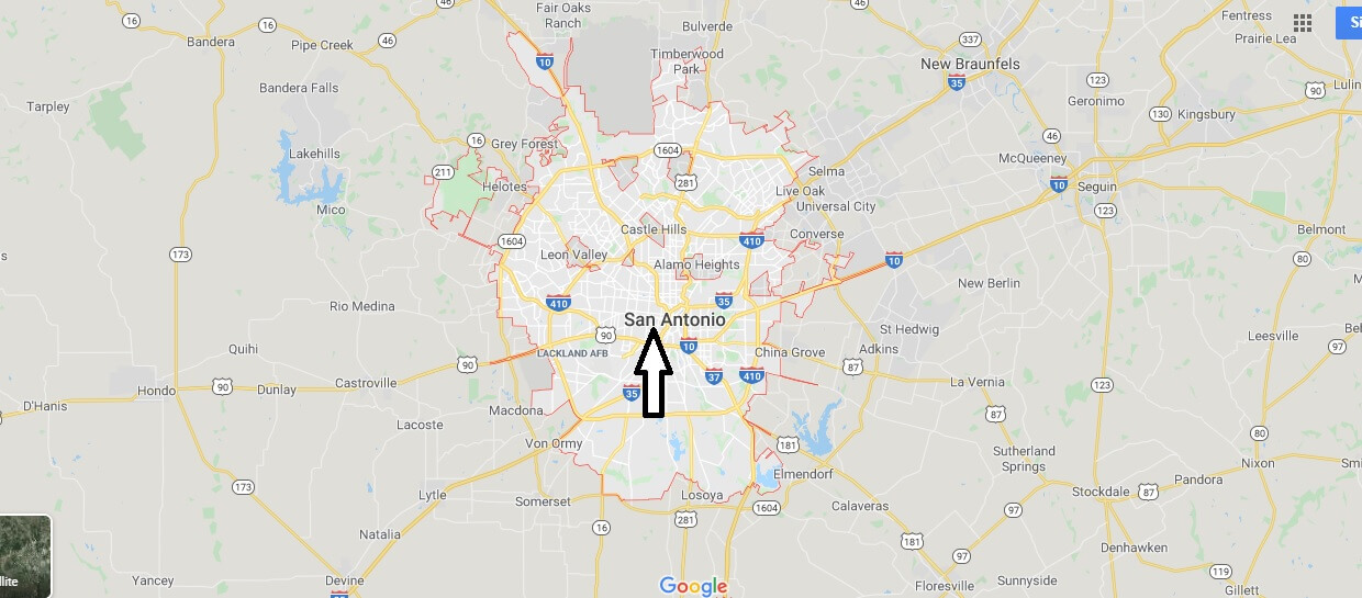 San Antonio on Map