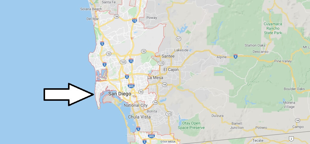 San Diego on Map