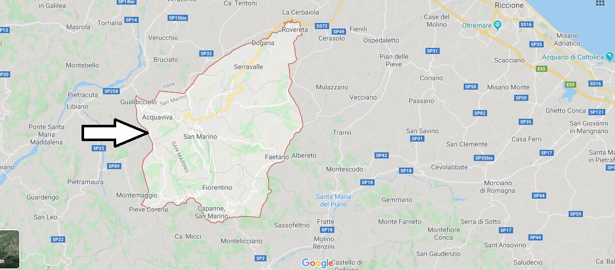 San Marino on Map