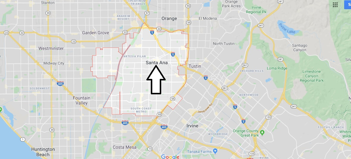 Santa Ana on Map
