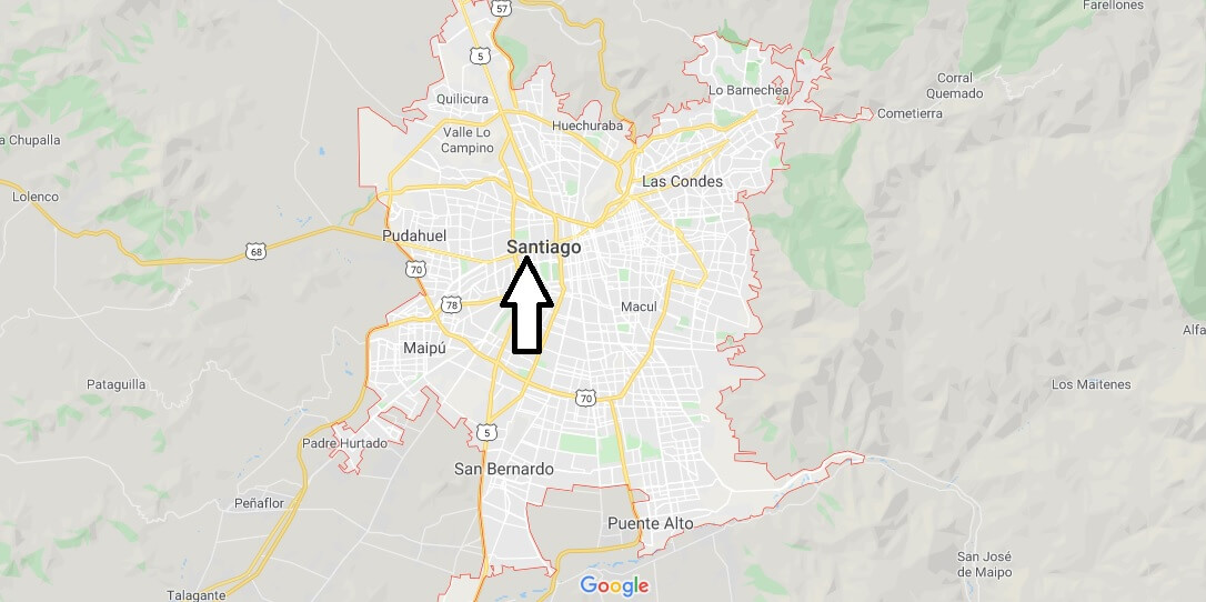 Santiago de Chile on Map