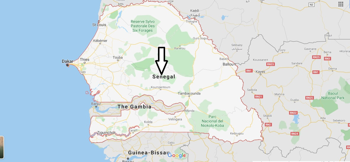 Senegal on Map