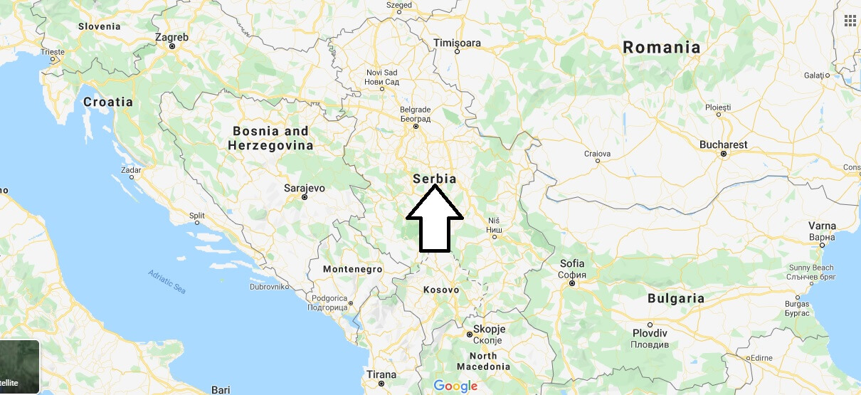 Serbia on Map