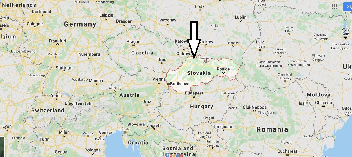 Slovakia on Map