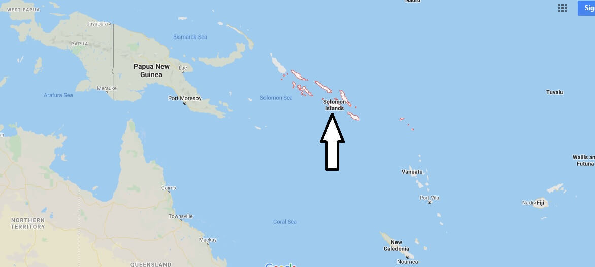 Solomon Islands on Map