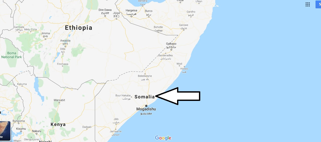 Somalia on Map