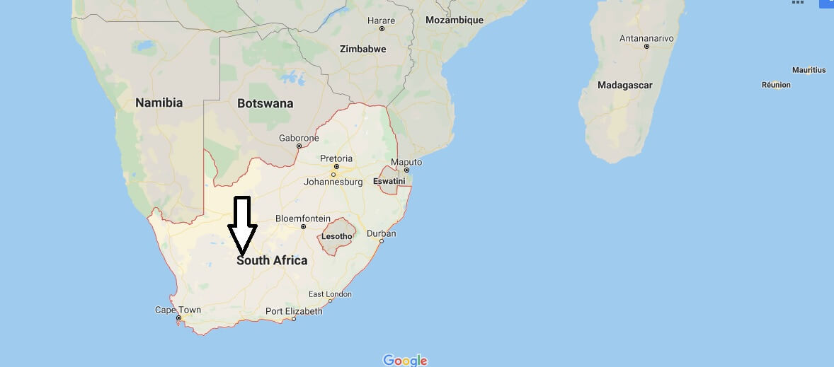 South Africa on Map