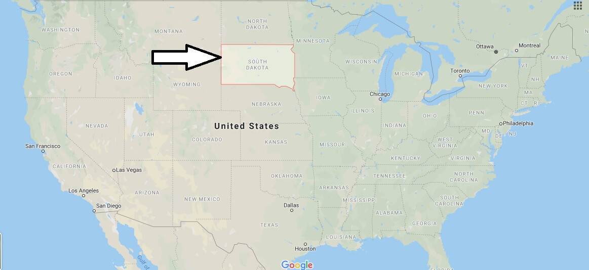 South Dakota on Map