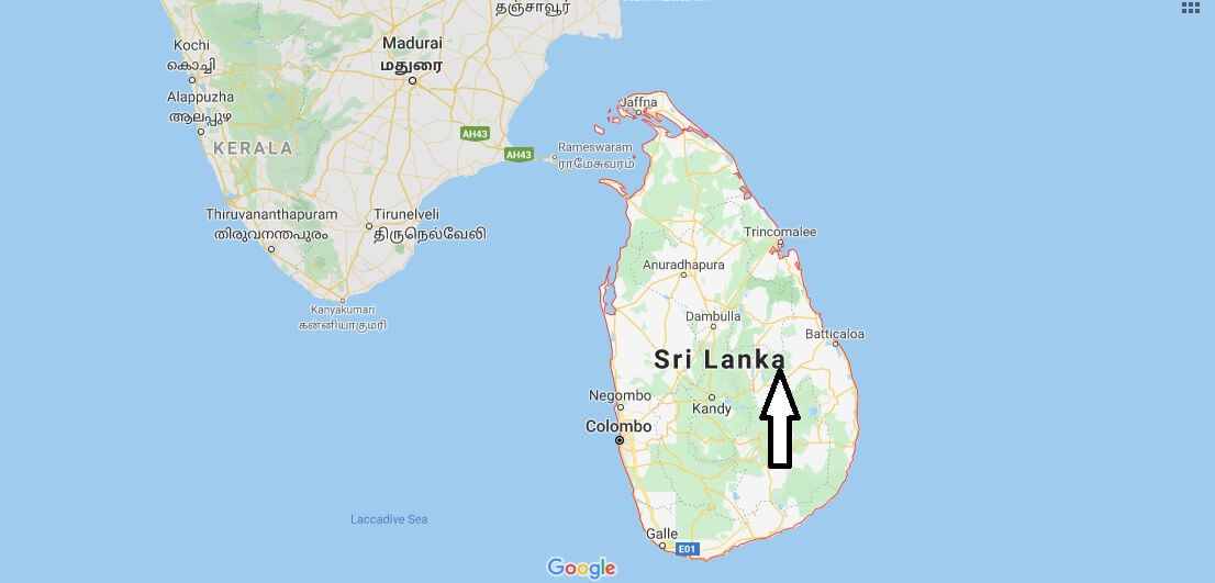 Sri Lanka on Map