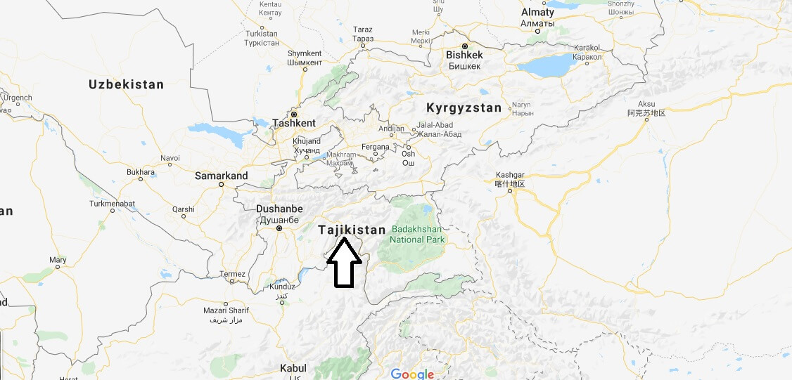 Tajikistan on Map