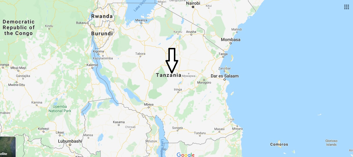 Tanzania on Map