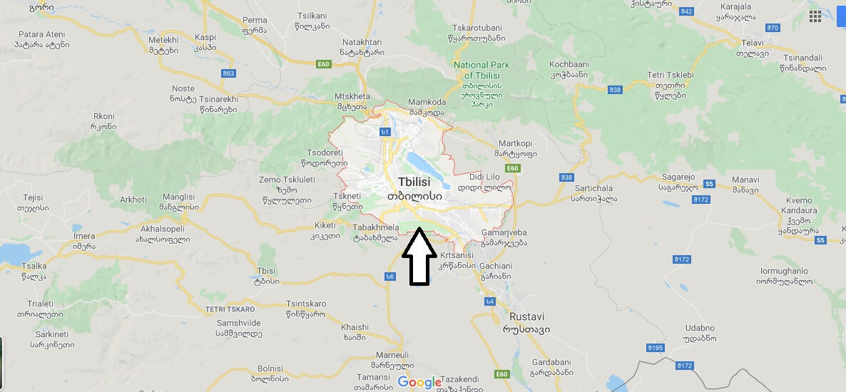 Tbilisi on Map