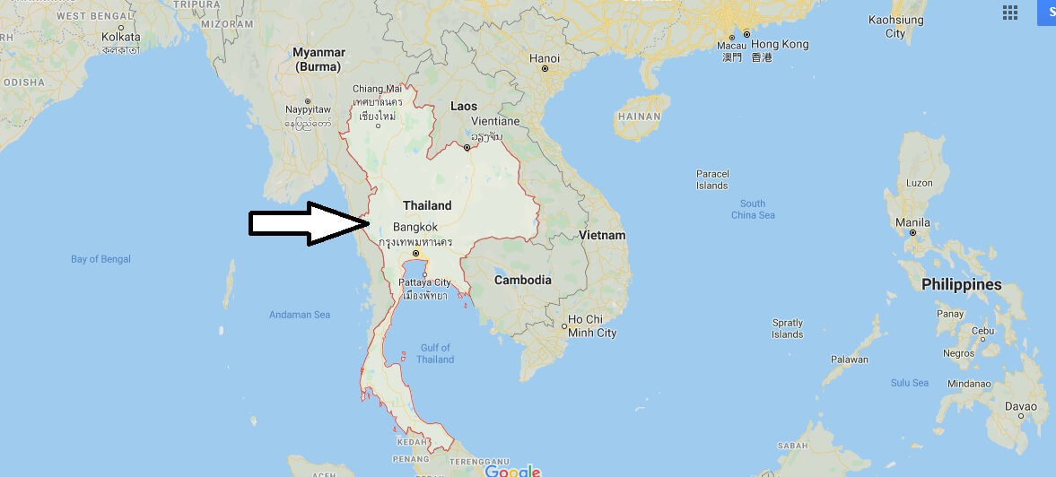 Thailand on Map