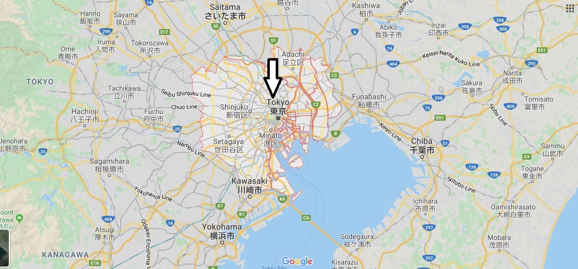 Tokyo on Map