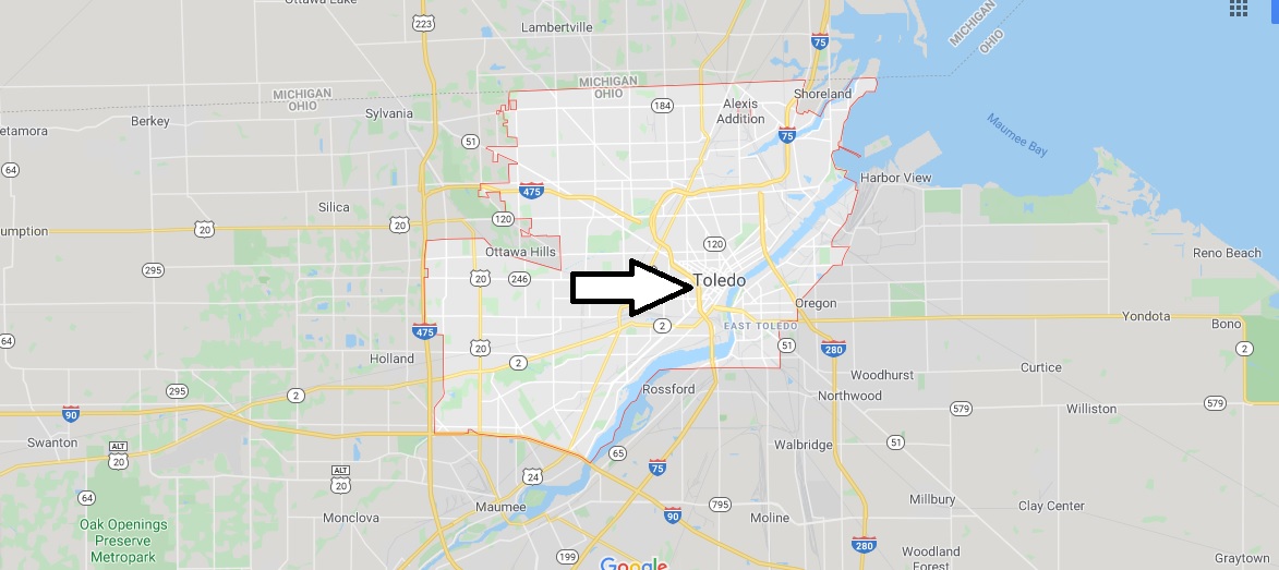 Toledo on Map