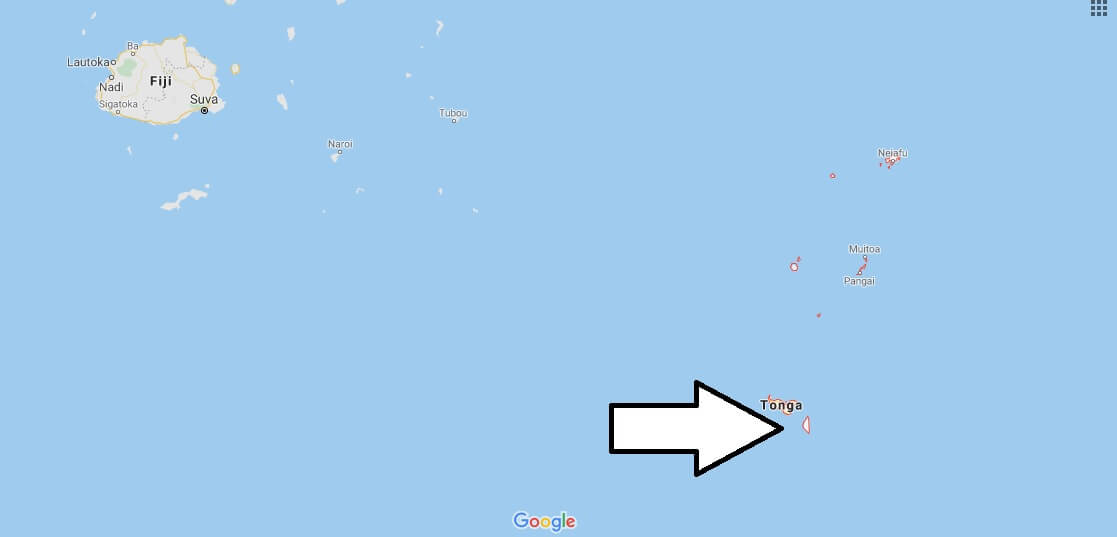 Tonga on Map