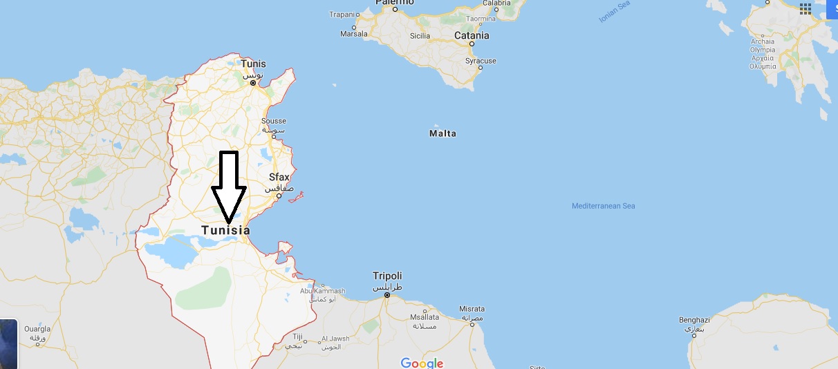 Tunisia on Map