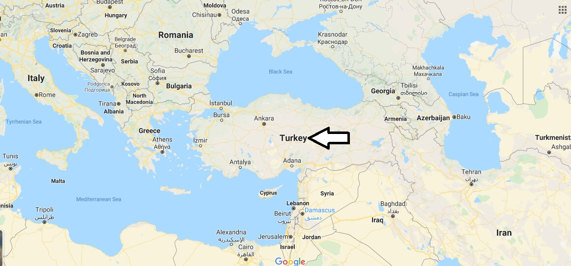 Turkey on Map