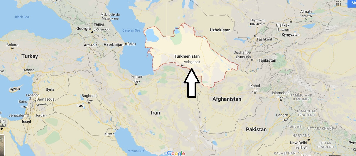 Turkmenistan on Map
