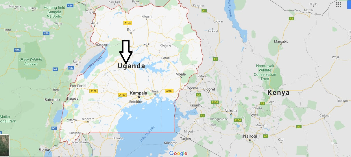 Uganda on Map