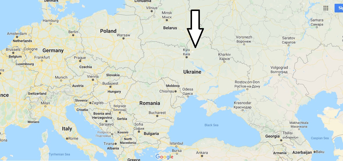 Ukraine on Map