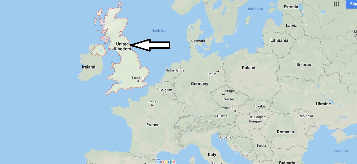 United Kingdom on Map